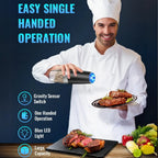 Salt & Pepper Grinder Set One-Handed USB Rechargeable LED