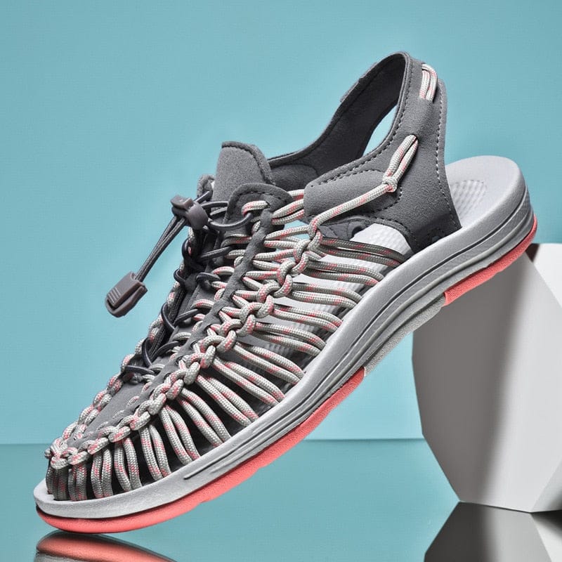 Sandals Braided Upper Breathable Flexible Rubber Sole