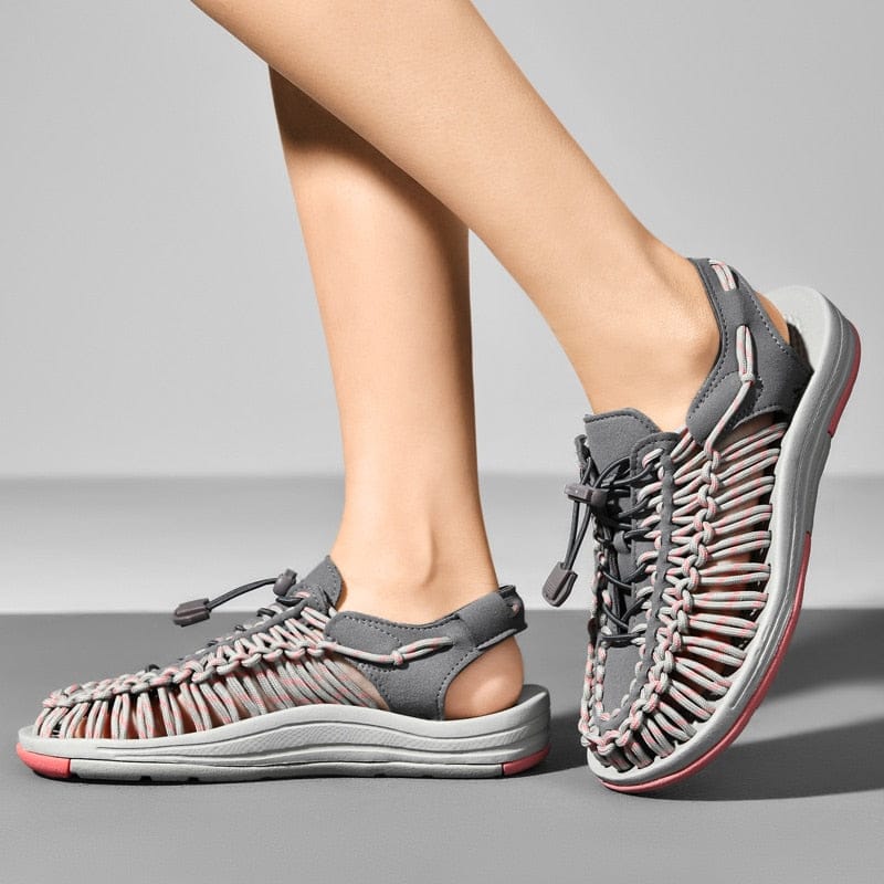 Sandals Braided Upper Breathable Flexible Rubber Sole
