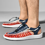 Sandals Braided Upper Breathable Flexible Rubber Sole