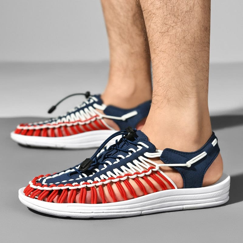 Sandals Braided Upper Breathable Flexible Rubber Sole