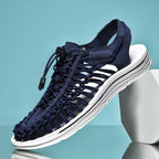 Sandals Braided Upper Breathable Flexible Rubber Sole