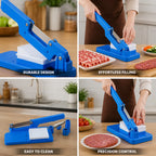 Sausage Stuffer Hand-Operated Lever Stainless Steel Blade & Removable Nozzles