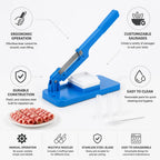 Sausage Stuffer Hand-Operated Lever Stainless Steel Blade & Removable Nozzles