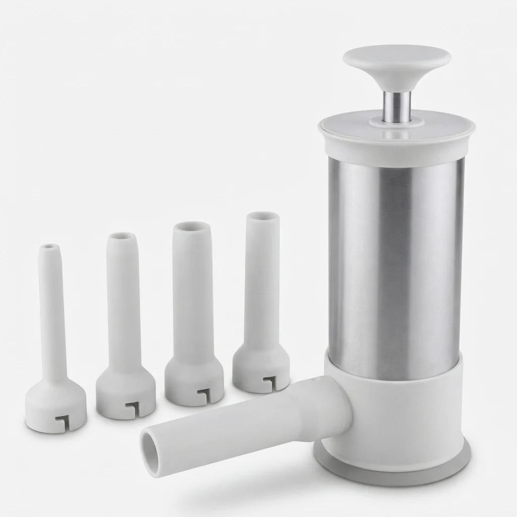 Sausage Stuffer Stainless Steel Hand Lever Set of 4 Tubes