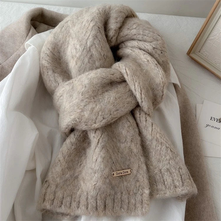 Scarf Alpaca Wool Soft Knit 64.2-Inch Length