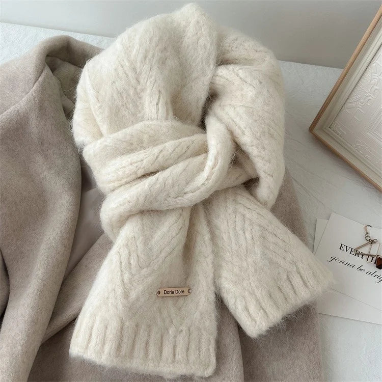 Scarf Alpaca Wool Soft Knit 64.2-Inch Length
