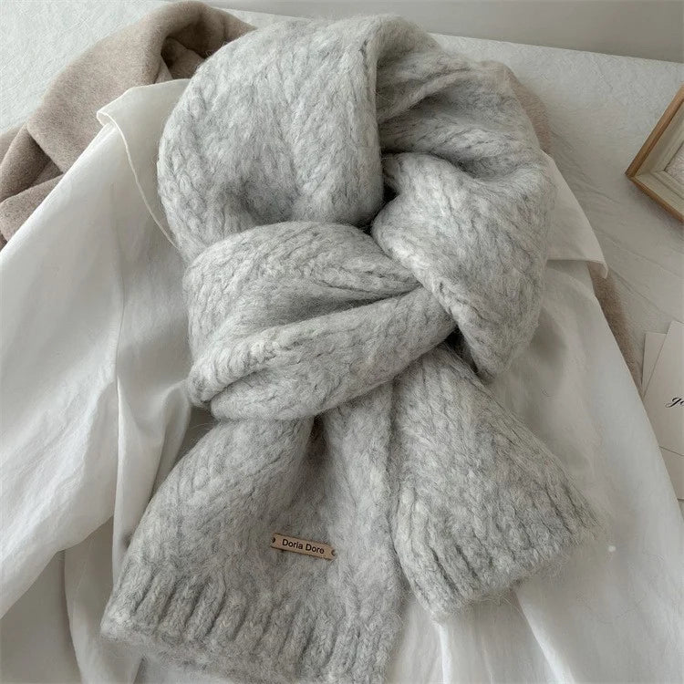 Scarf Alpaca Wool Soft Knit 64.2-Inch Length