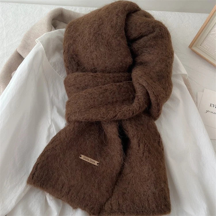 Scarf Alpaca Wool Soft Knit 64.2-Inch Length