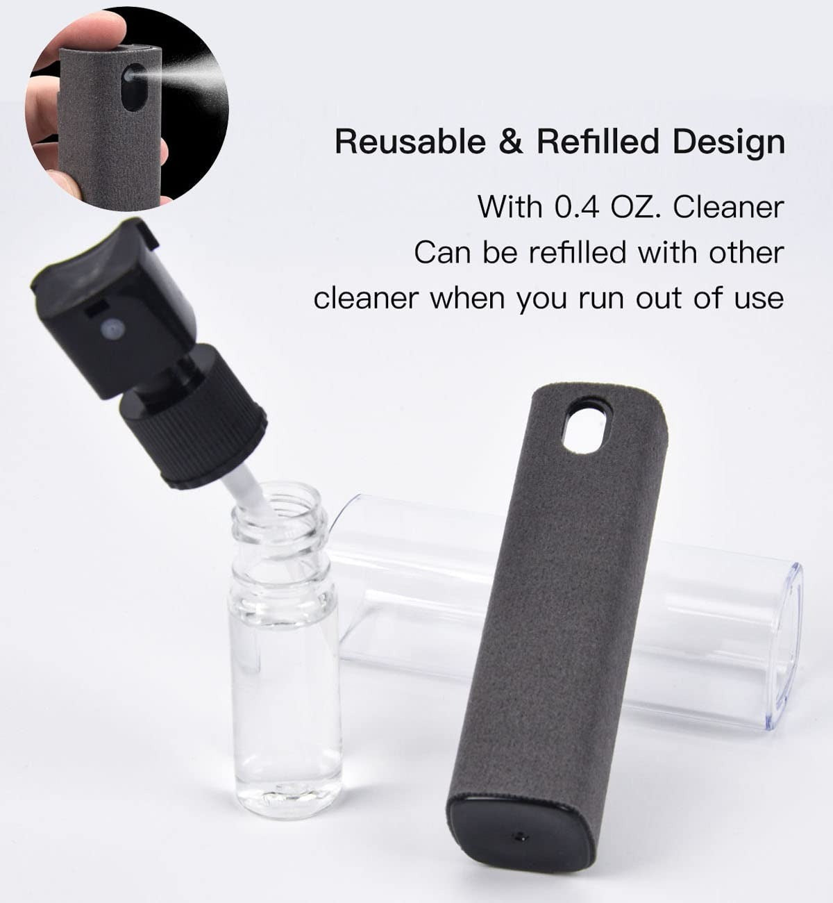 Screen Cleaning Kit Microfiber & Refillable Spray