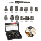 Screw Extractor Set Chrome-Molybdenum Steel Set of 14