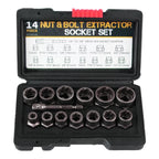 Screw Extractor Set Chrome-Molybdenum Steel Set of 14