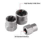 Screw Extractor Set Chrome-Molybdenum Steel Set of 14