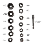 Screw Extractor Set Chrome-Molybdenum Steel Set of 14