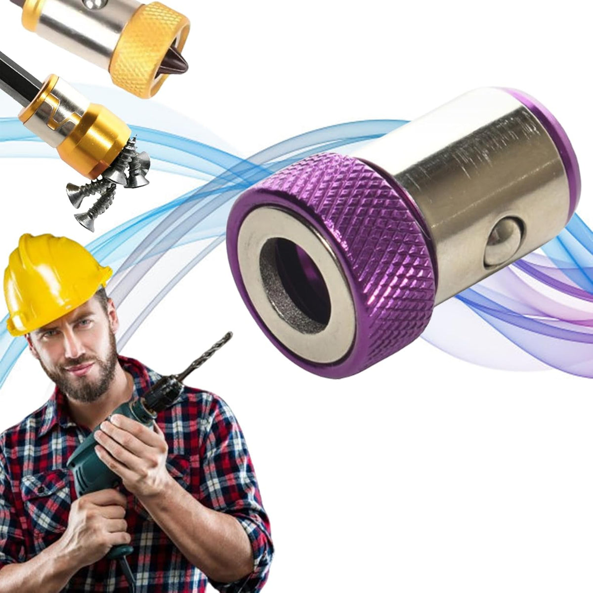Screwdriver Bit Holder Magnetic Tip & Adjustable Depth Ring
