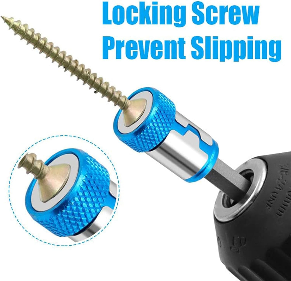 Screwdriver Bit Holder Magnetic Tip & Adjustable Depth Ring