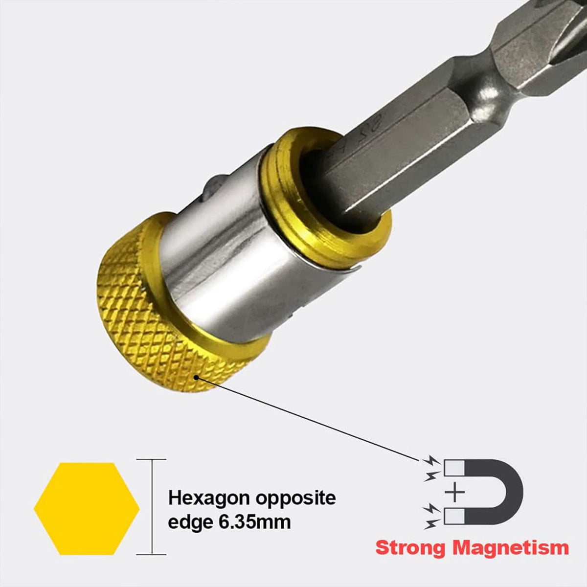 Screwdriver Bit Holder Magnetic Tip & Adjustable Depth Ring