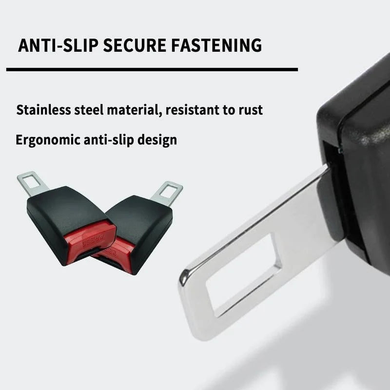 Seat Belt Extender Stainless Steel Clip Universal Fit