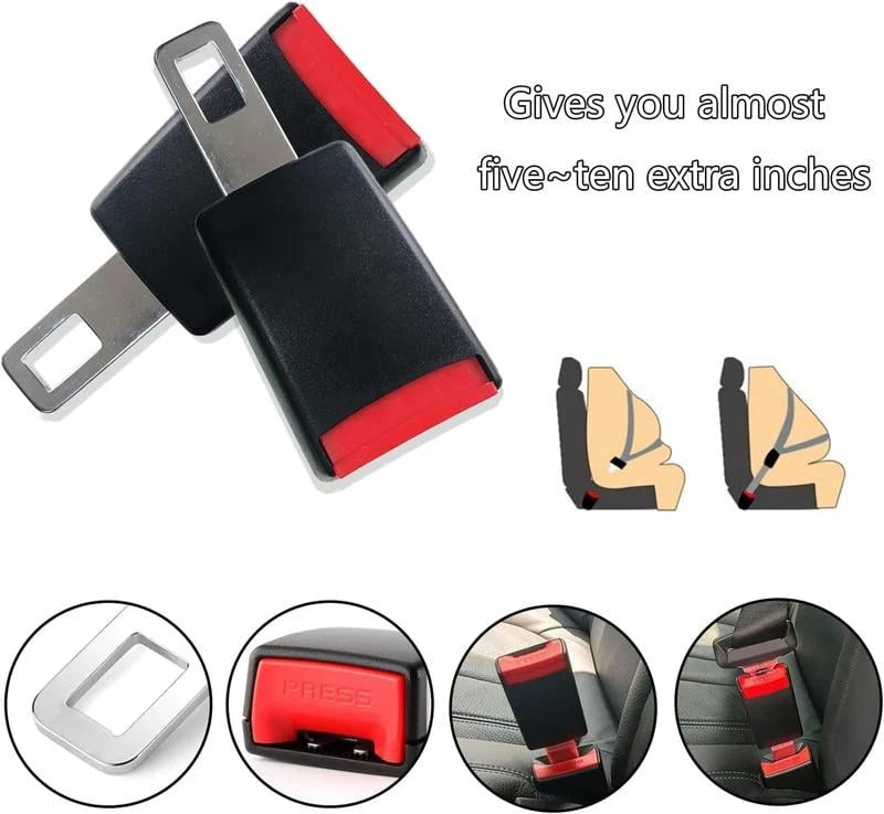 Seat Belt Extender Stainless Steel Clip Universal Fit