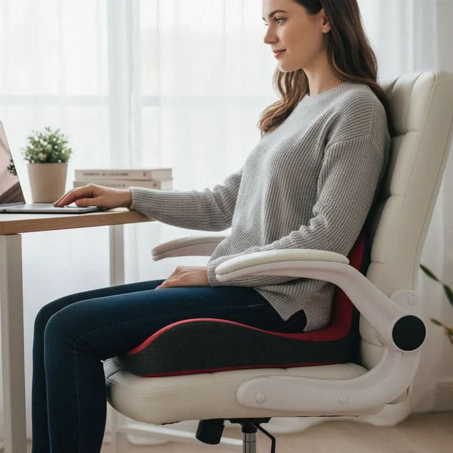 Seat Cushion L-Shaped Memory Foam Removable Washable Cover