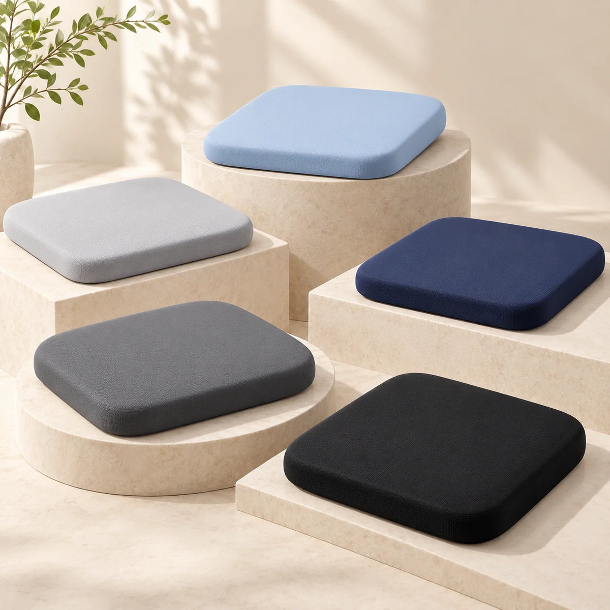 Seat Cushion Memory Foam Contoured Ergonomic Support