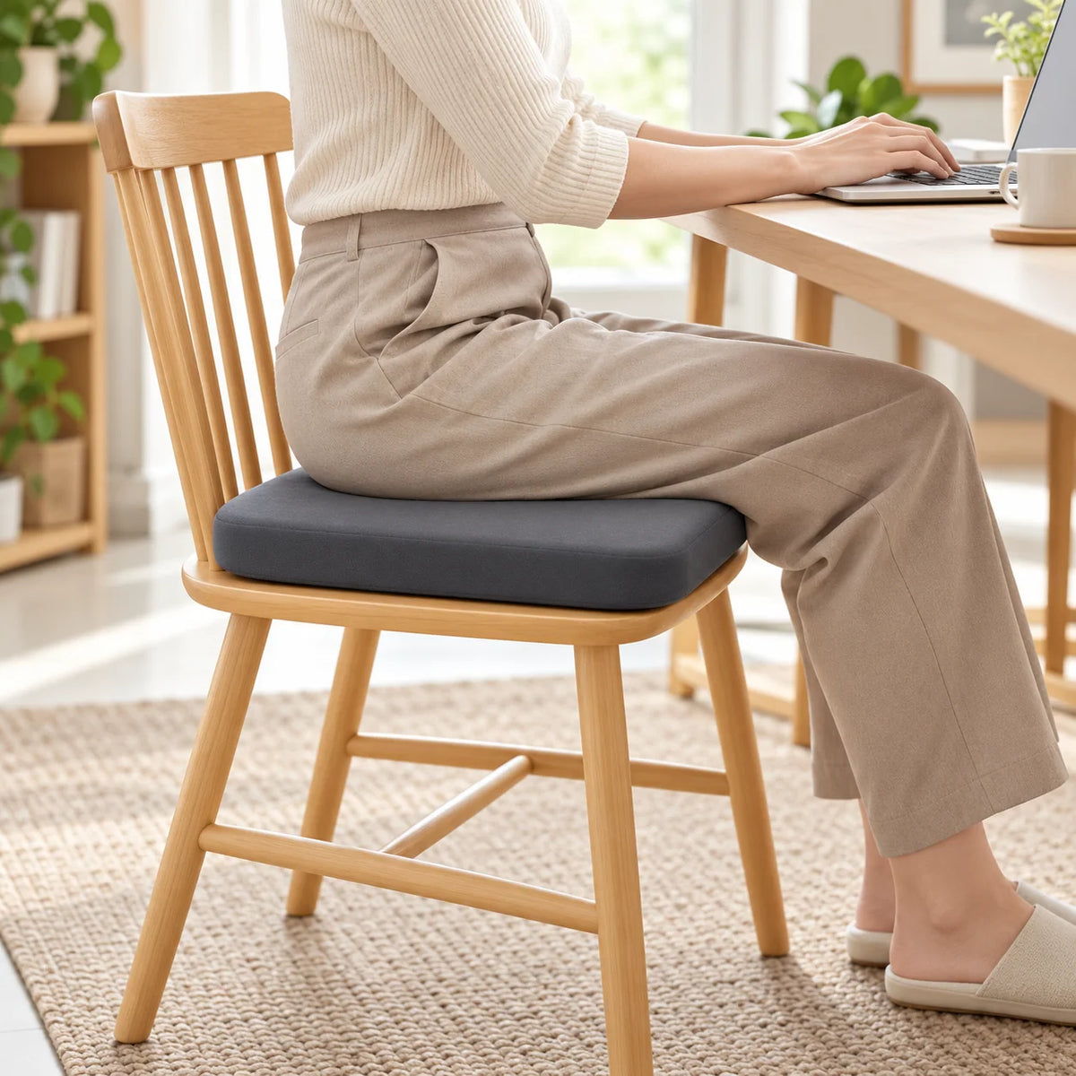 Seat Cushion Memory Foam Contoured Ergonomic Support