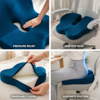 Seat Cushion Memory Foam Pressure-Relieving & Non-Slip
