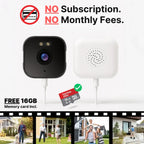 Security Camera 2K Window-Mounted Night Vision