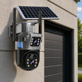 Security Camera 4K Dual Lens Solar Powered