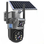 Security Camera 4K Dual Lens Solar Powered