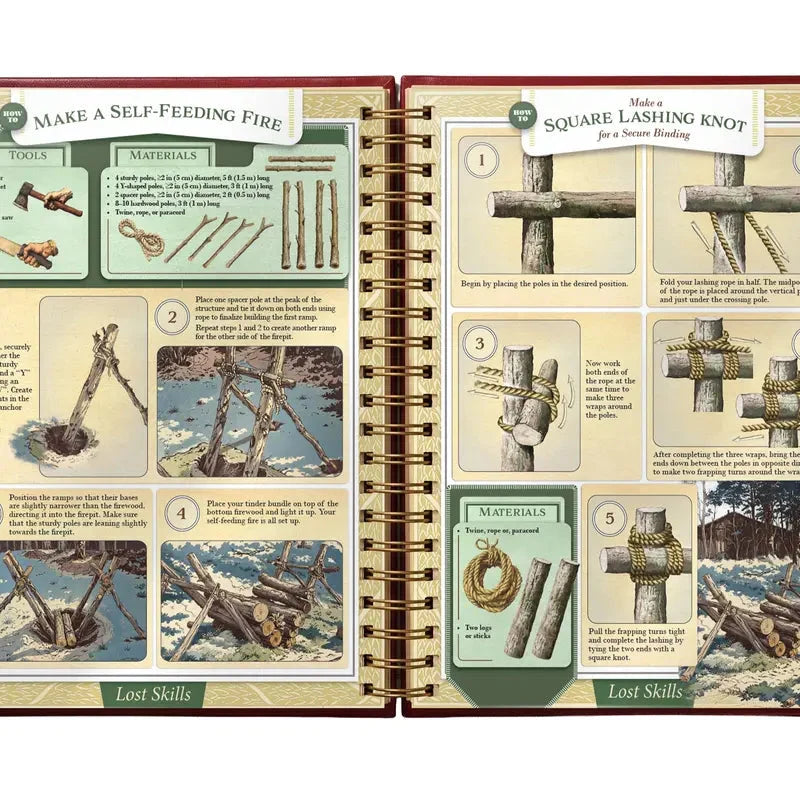 Self-Reliance Guide Book 200 Skills Spiral-Bound Hardcover