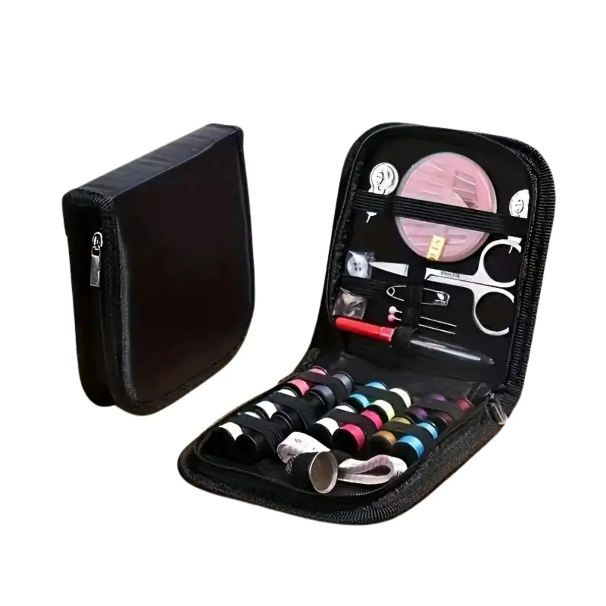 Sewing Kit Compact Travel Design Threads Needles Buttons & Scissors