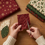 Sewing Kit Hand-Sewn Quilted Fabric Ready To Hang