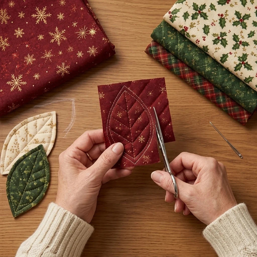Sewing Kit Hand-Sewn Quilted Fabric Ready To Hang