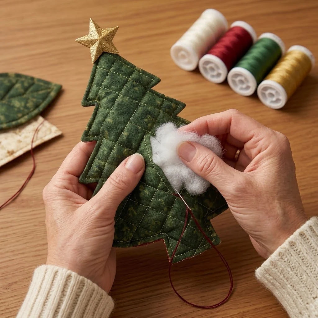 Sewing Kit Hand-Sewn Quilted Fabric Ready To Hang