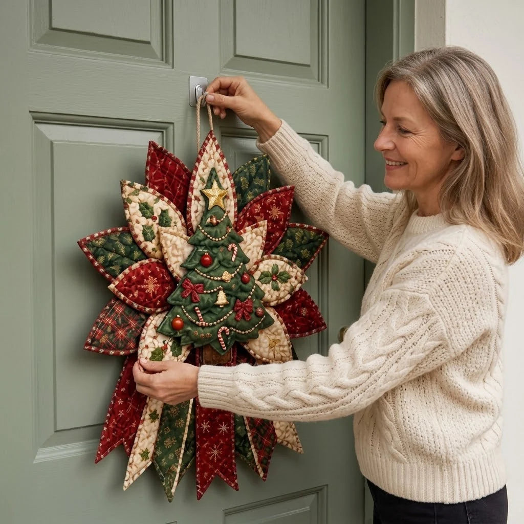 Sewing Kit Hand-Sewn Quilted Fabric Ready To Hang
