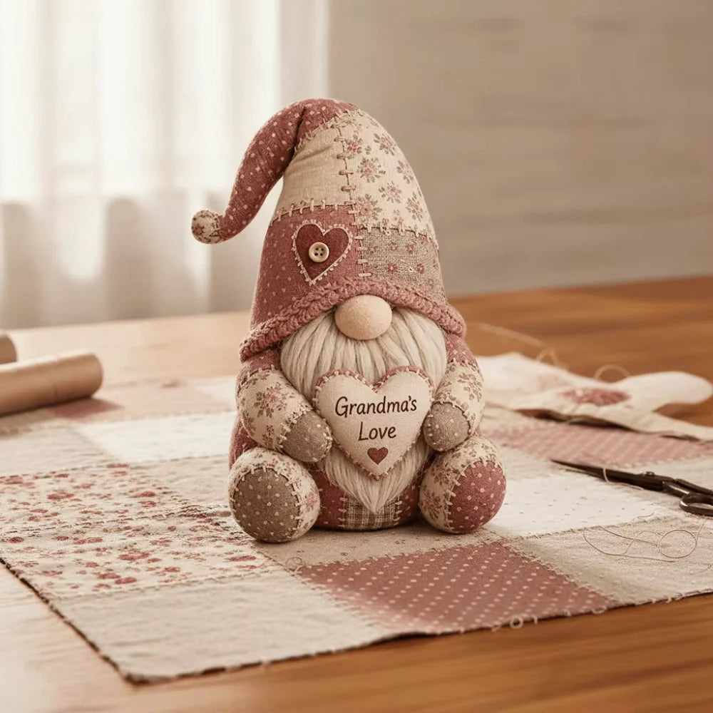Sewing Kit Patchwork Gnome Plush Polyester Beginner Friendly