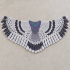 Shawl Wing-Shaped Feather Knit With Tassels
