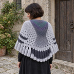 Shawl Wing-Shaped Feather Knit With Tassels