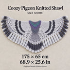 Shawl Wing-Shaped Feather Knit With Tassels