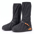 Shoe Covers Waterproof Zipper Closure Treaded Sole Reflective Detail