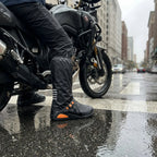 Shoe Covers Waterproof Zipper Closure Treaded Sole Reflective Detail