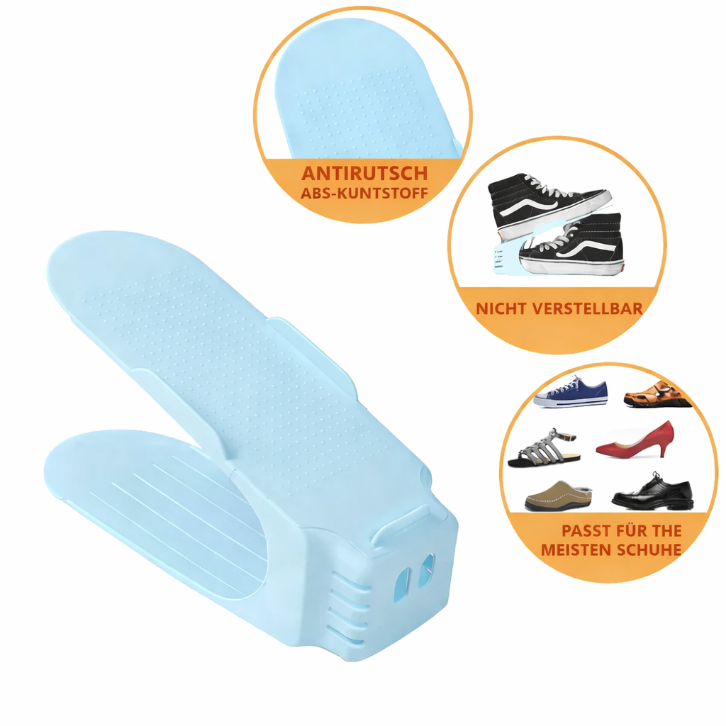 Shoe Organizer Height-Adjustable Stackable Non-Slip