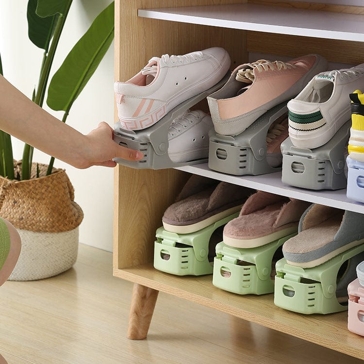 Shoe Organizer Height-Adjustable Stackable Non-Slip