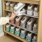 Shoe Organizer Height-Adjustable Stackable Non-Slip
