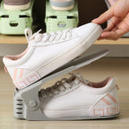 Shoe Organizer Height-Adjustable Stackable Non-Slip