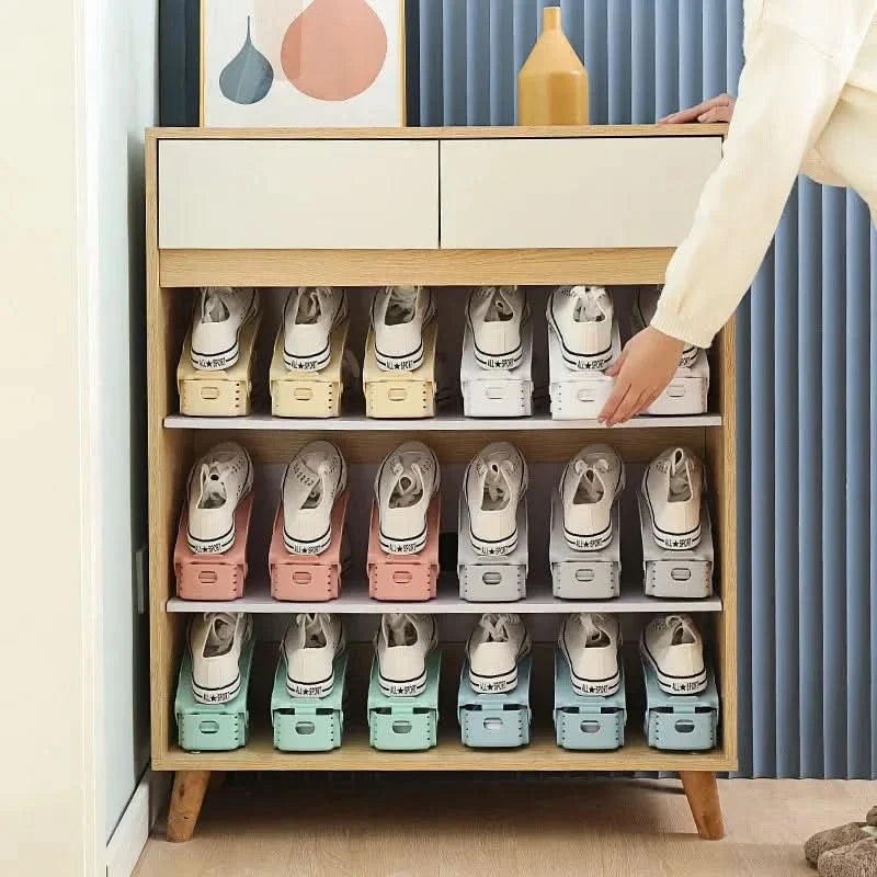 Shoe Organizer Height-Adjustable & Stackable Space-Saving