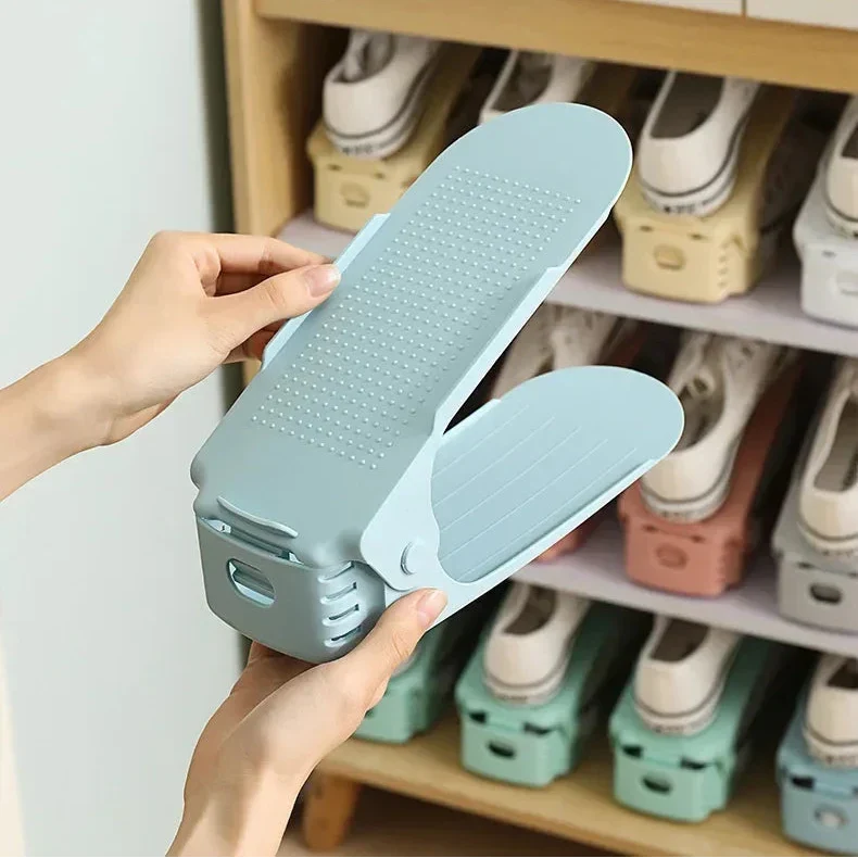 Shoe Organizer Height-Adjustable & Stackable Space-Saving