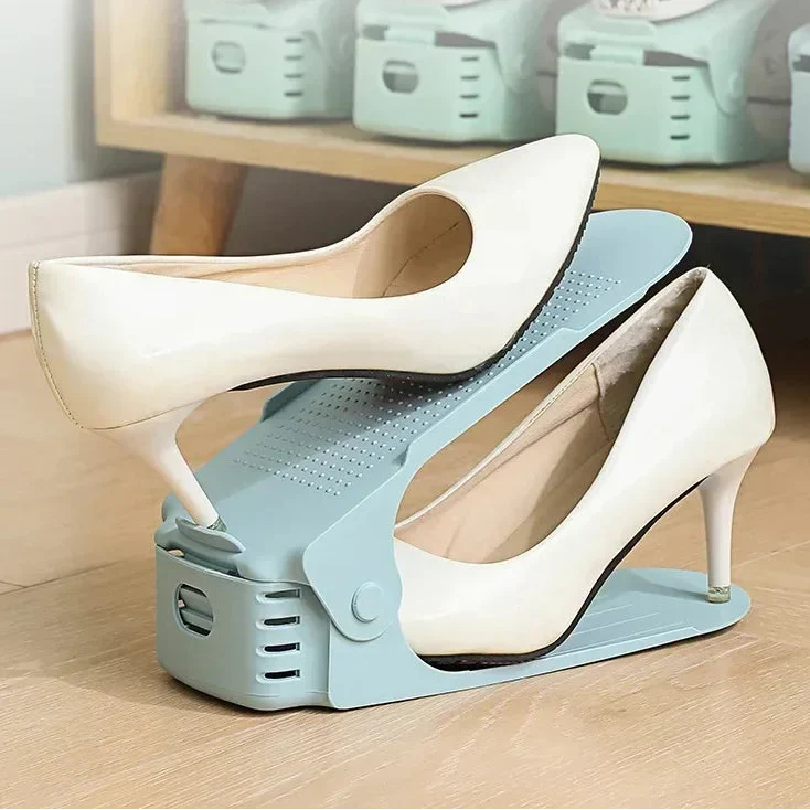 Shoe Organizer Height-Adjustable & Stackable Space-Saving