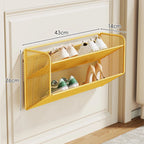 Shoe Shelf Wall-Mounted Fold-Down Ventilated Metal Mesh